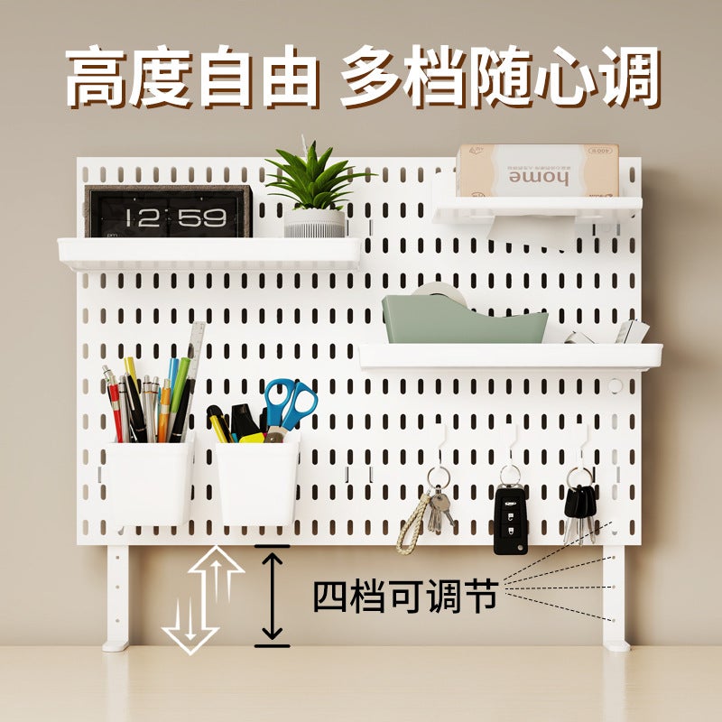 Girly Style Desktop Hole Board – Plastic DIY Storage Display Stand for Student Dormitory - Image 3